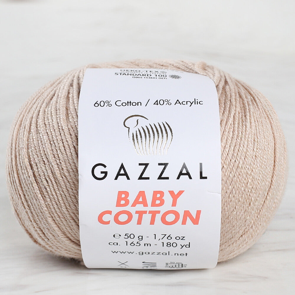 Gazzal Baby Cotton Ten Rengi Bebek Yünü - 3446